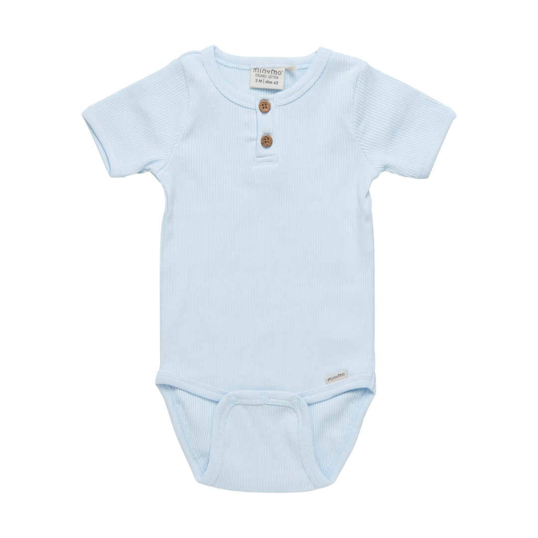 Minymo infant henley ribbed onesie