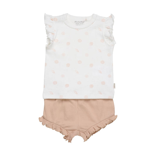 Minymo infant girl seashell print set