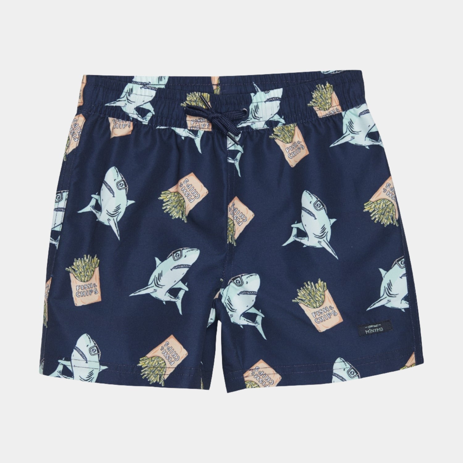 Minymo boys "fish and chips" swim trunks