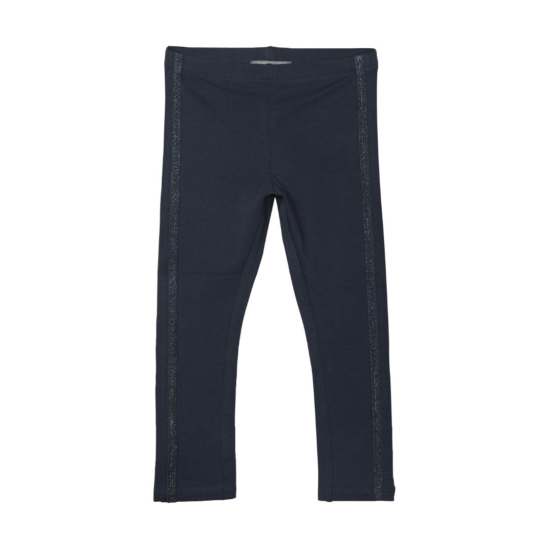 Creamie girls leggings with glitter side stripe