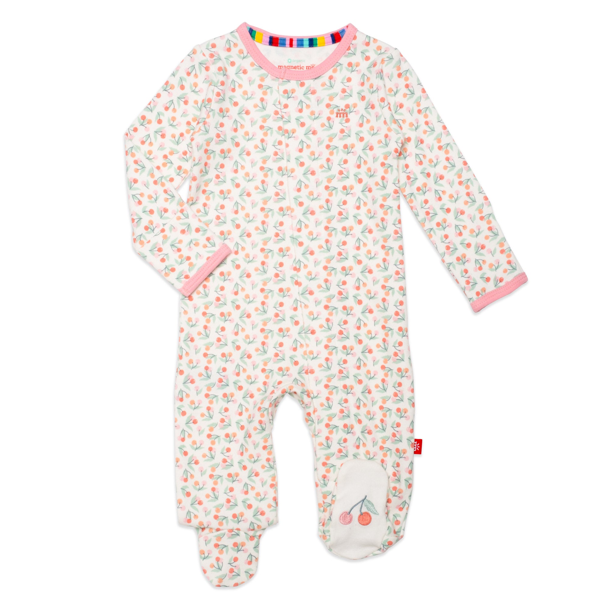 Magnetic Me infant girl mon cheri organic cotton footie