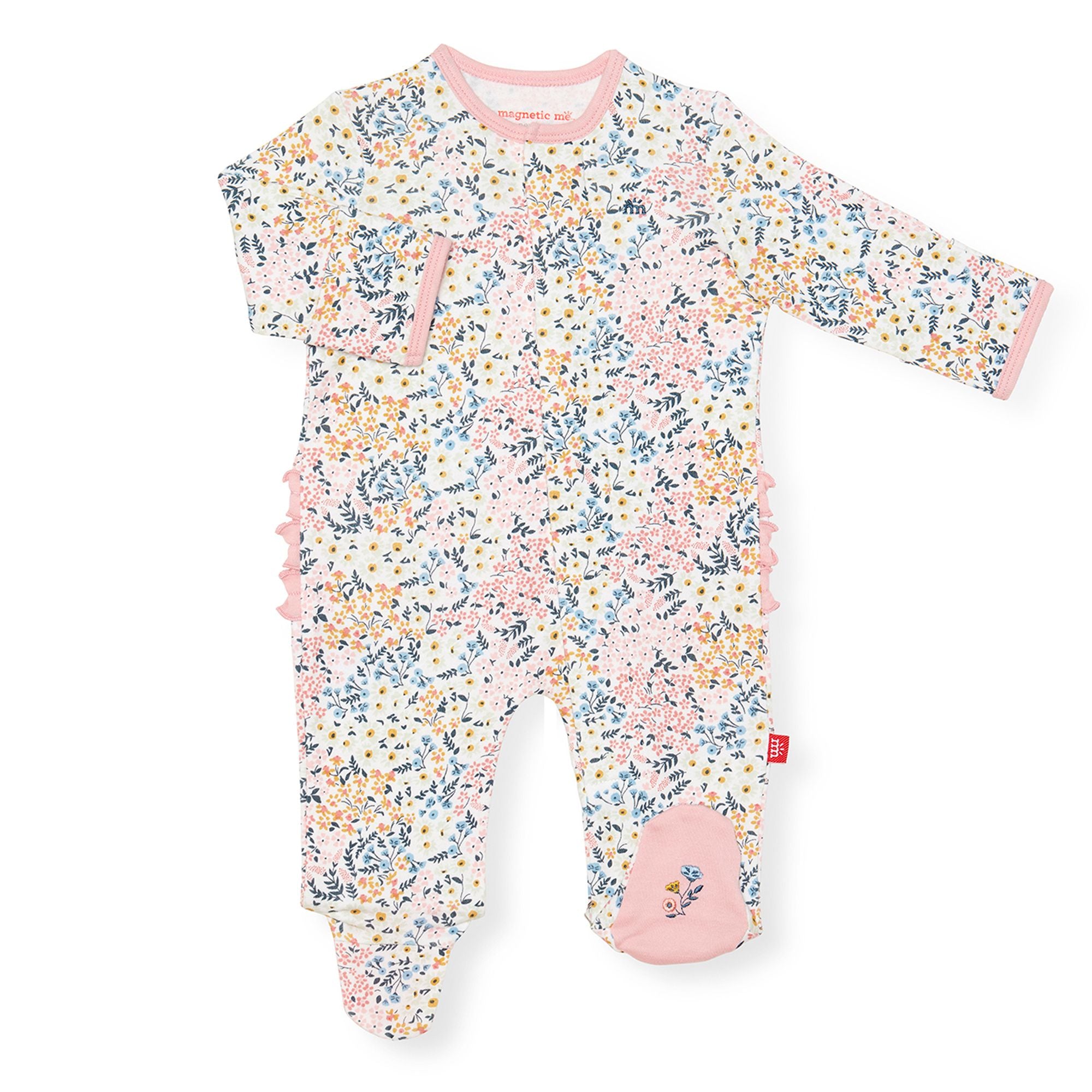 Magnetic Me infant girl chelsea ruffle footie