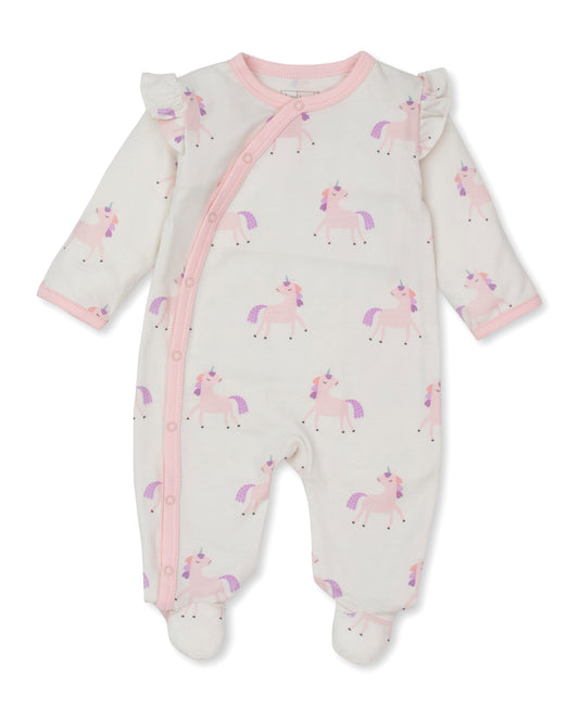 Kissy Kissy Love infant girl unicorn print footie