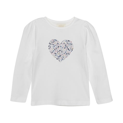 Creamie girls heart graphic long sleeve tee