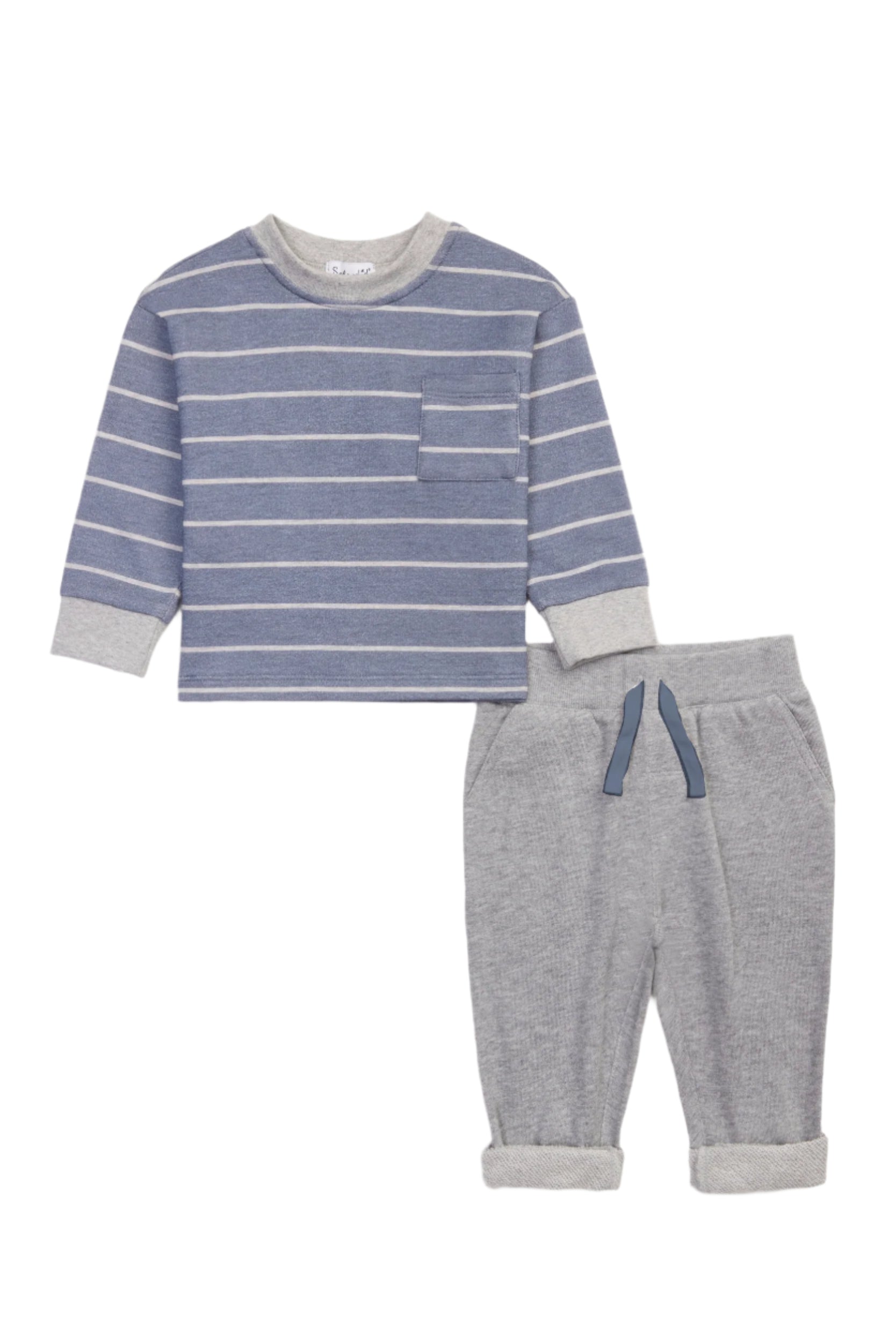 Splendid infant infant & boys stripe pocket tee & pant set