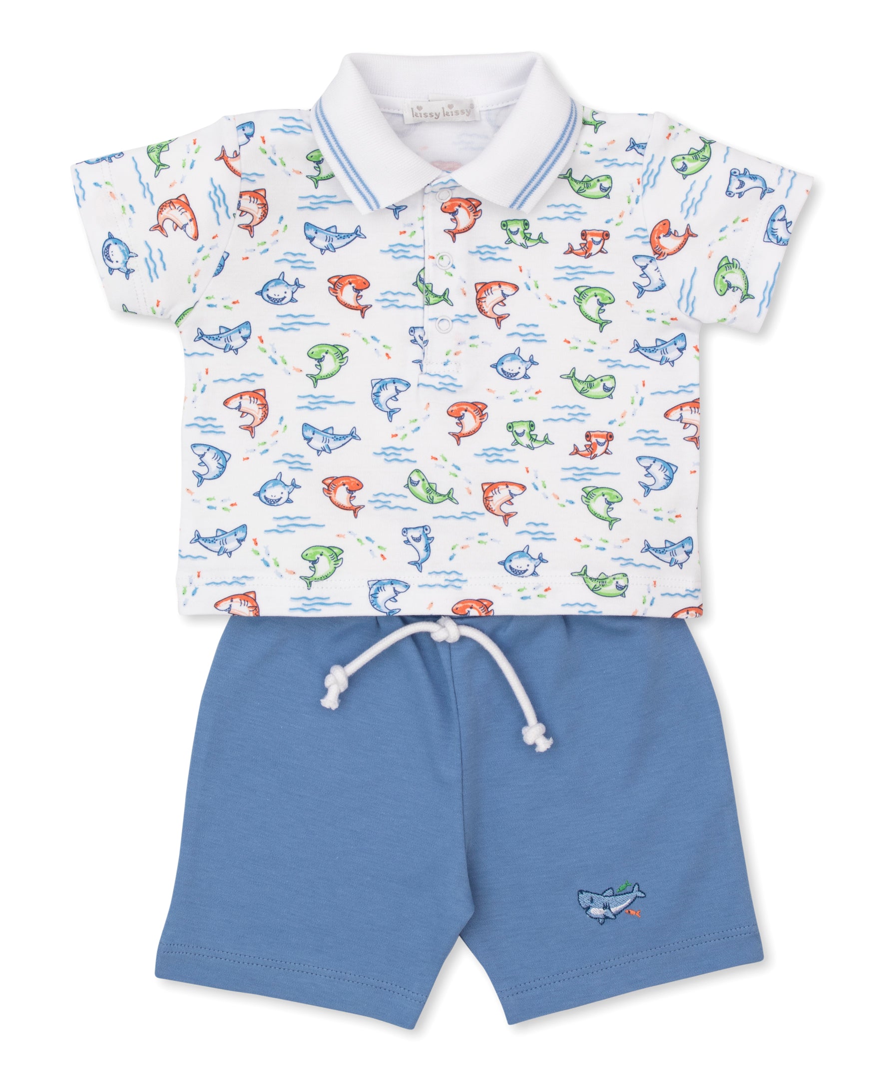 Kissy Kissy infant boy shark grins bermuda set