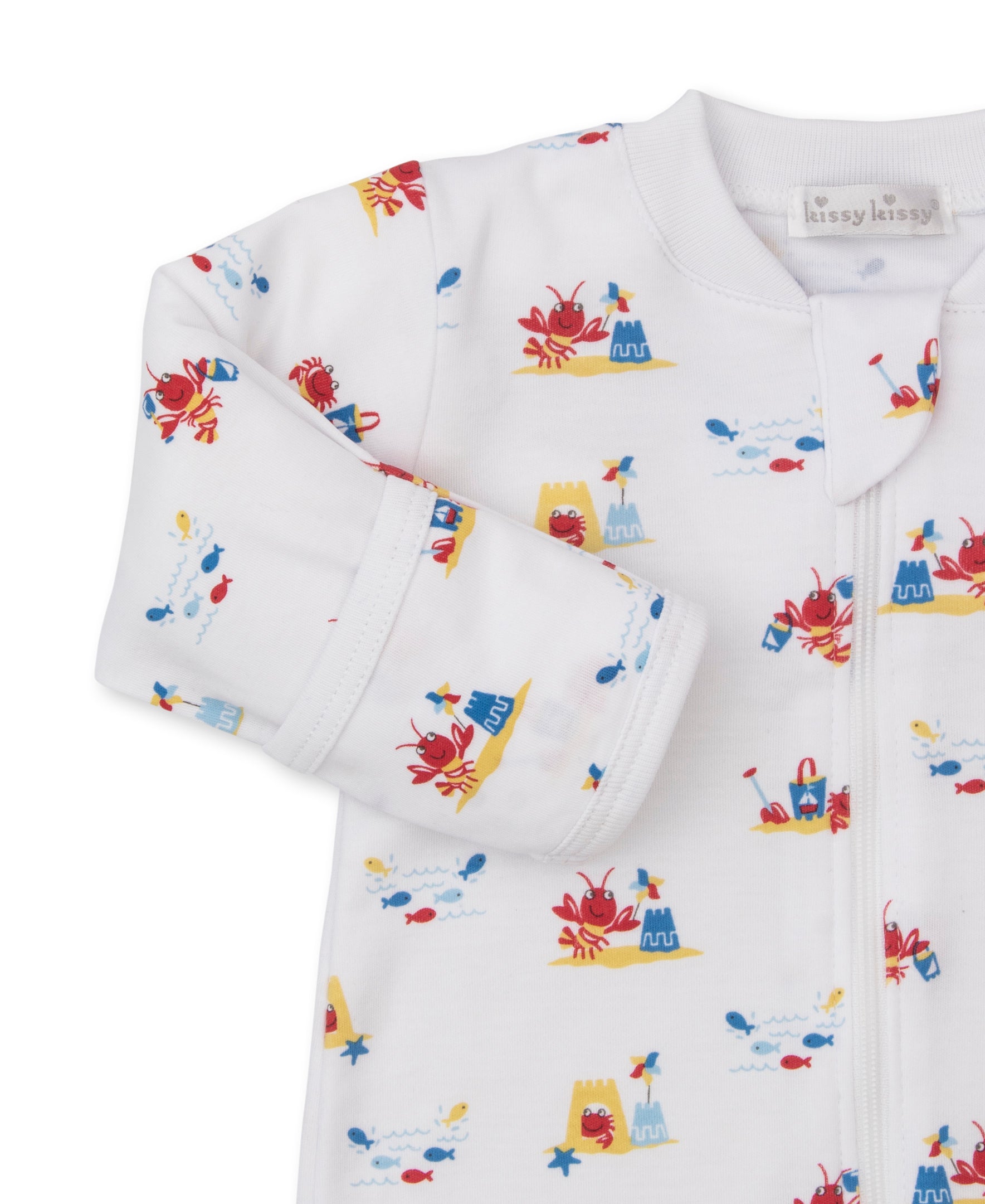 Kissy Kissy infant lobsters sandy smiles footie