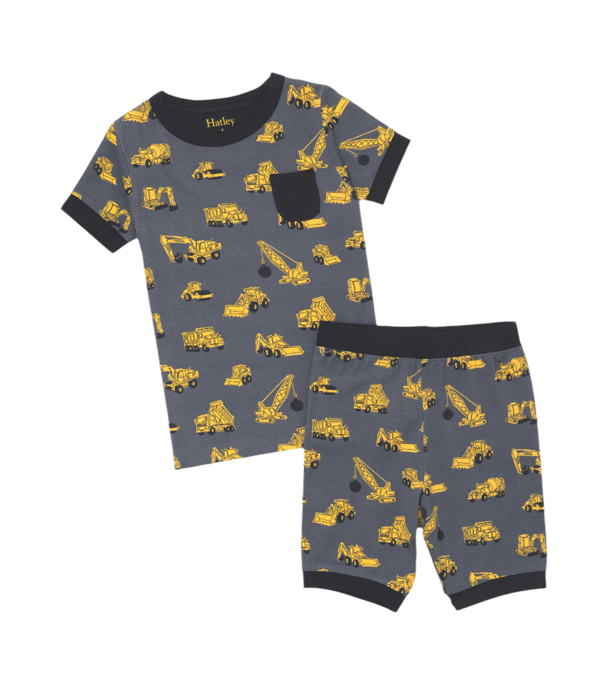 Hatley boys under construction short pajama set