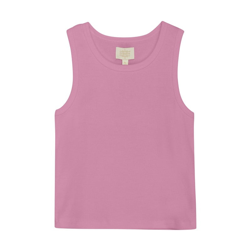 Creamie girls ribbed tank top
