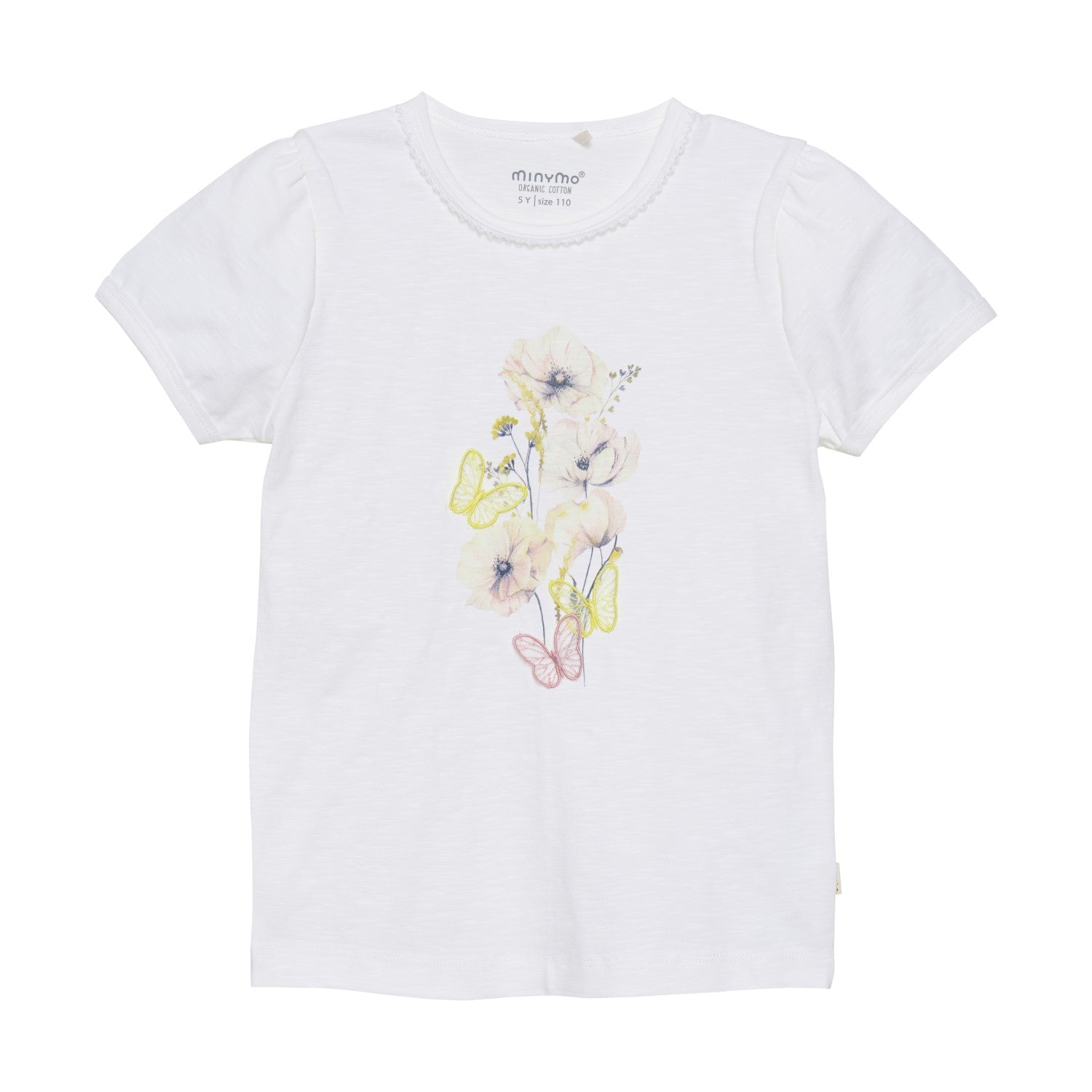Minymo girls butterfly graphic tee