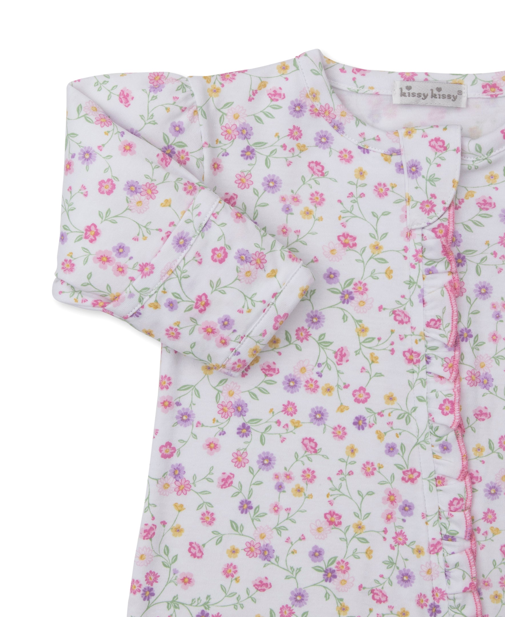 Kissy Kissy infant girl autumn gardens print footie