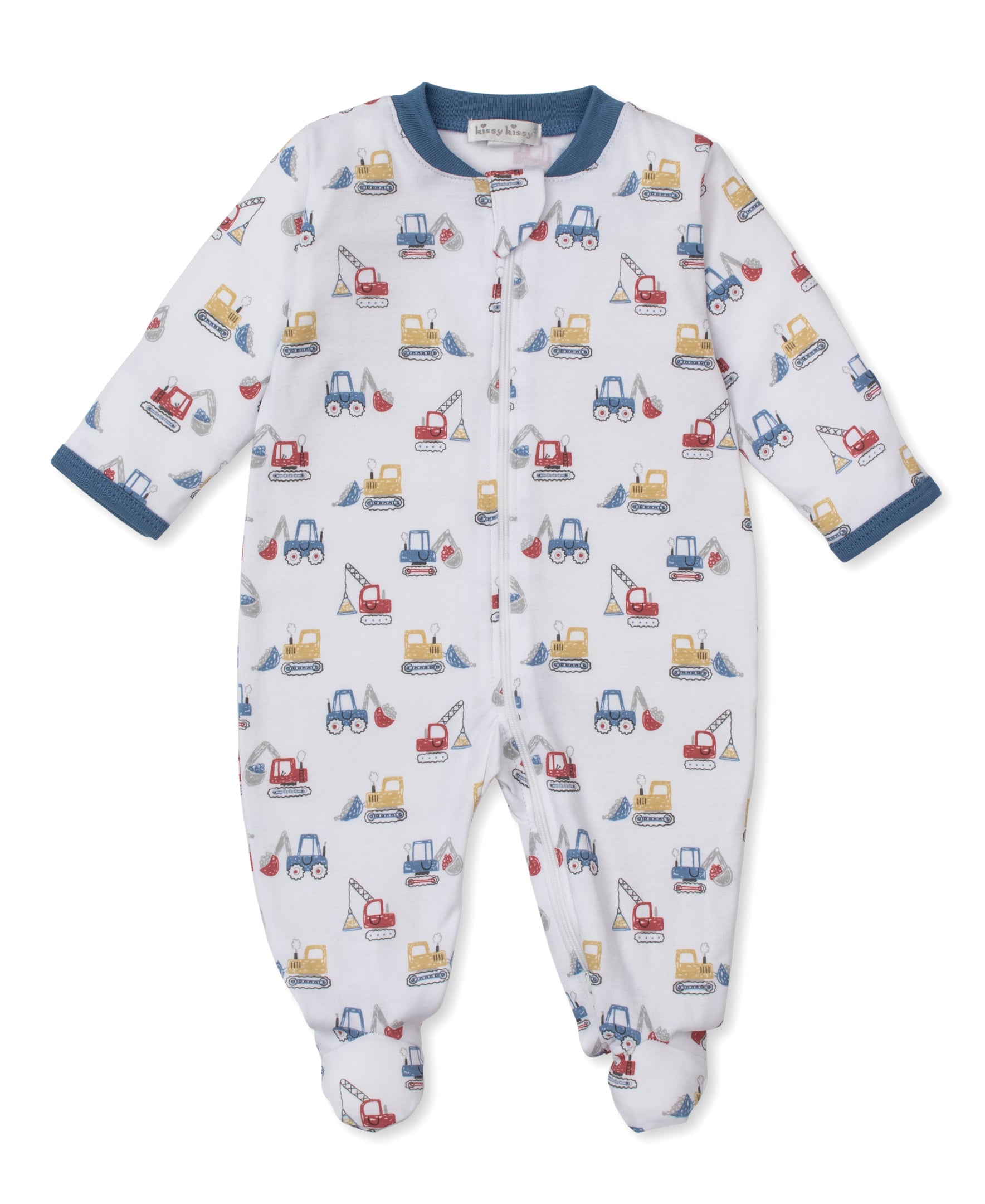 Kissy Kissy infant boy construction diggers footie