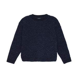 Creamie girls velvet pullover sweater