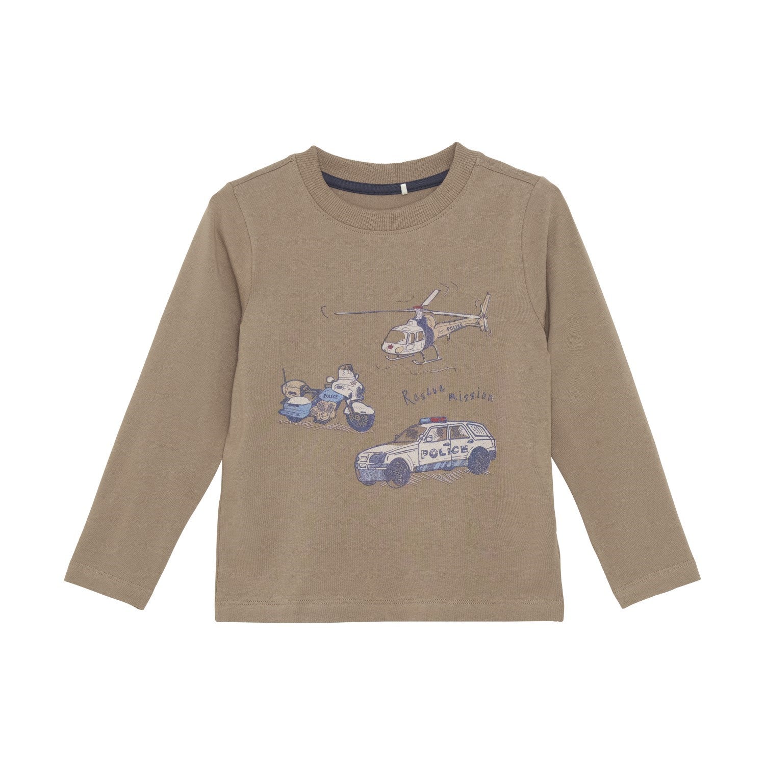 Minymo boys rescue mission graphic long sleeve tee