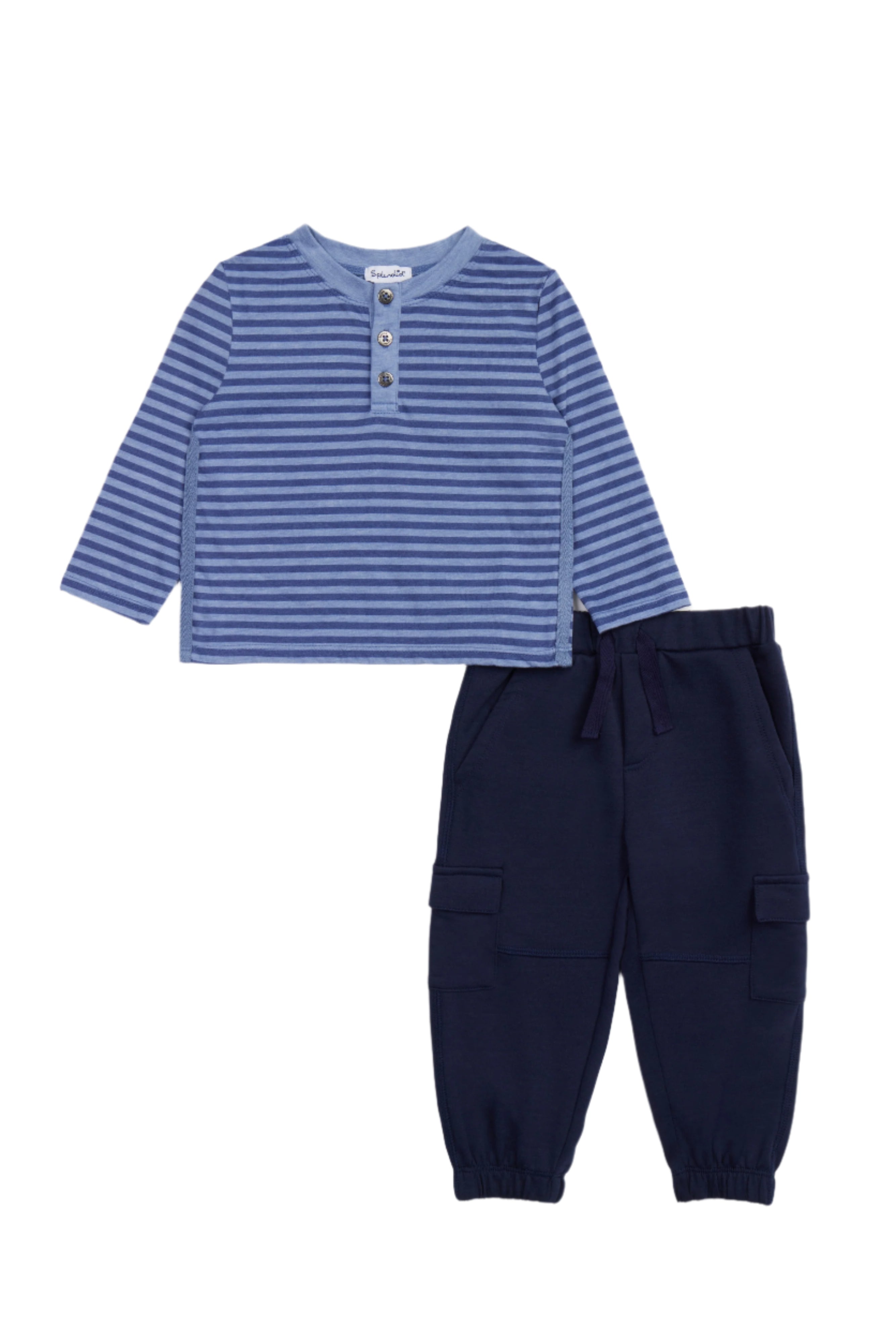 Splendid infant boy curious stripe henley set