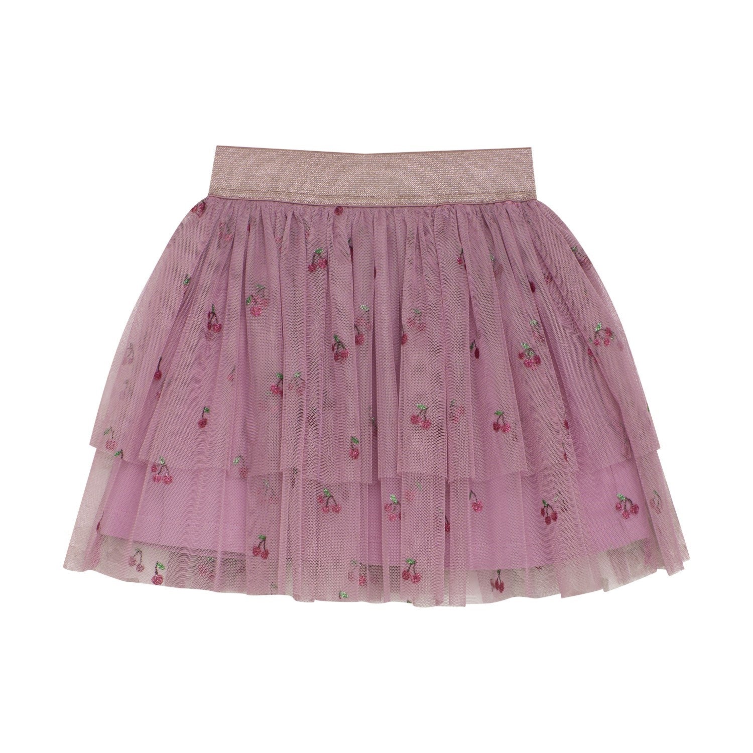 Minymo girls cherry print tulle skirt