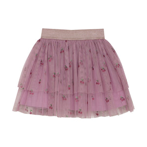 Minymo girls cherry print tulle skirt