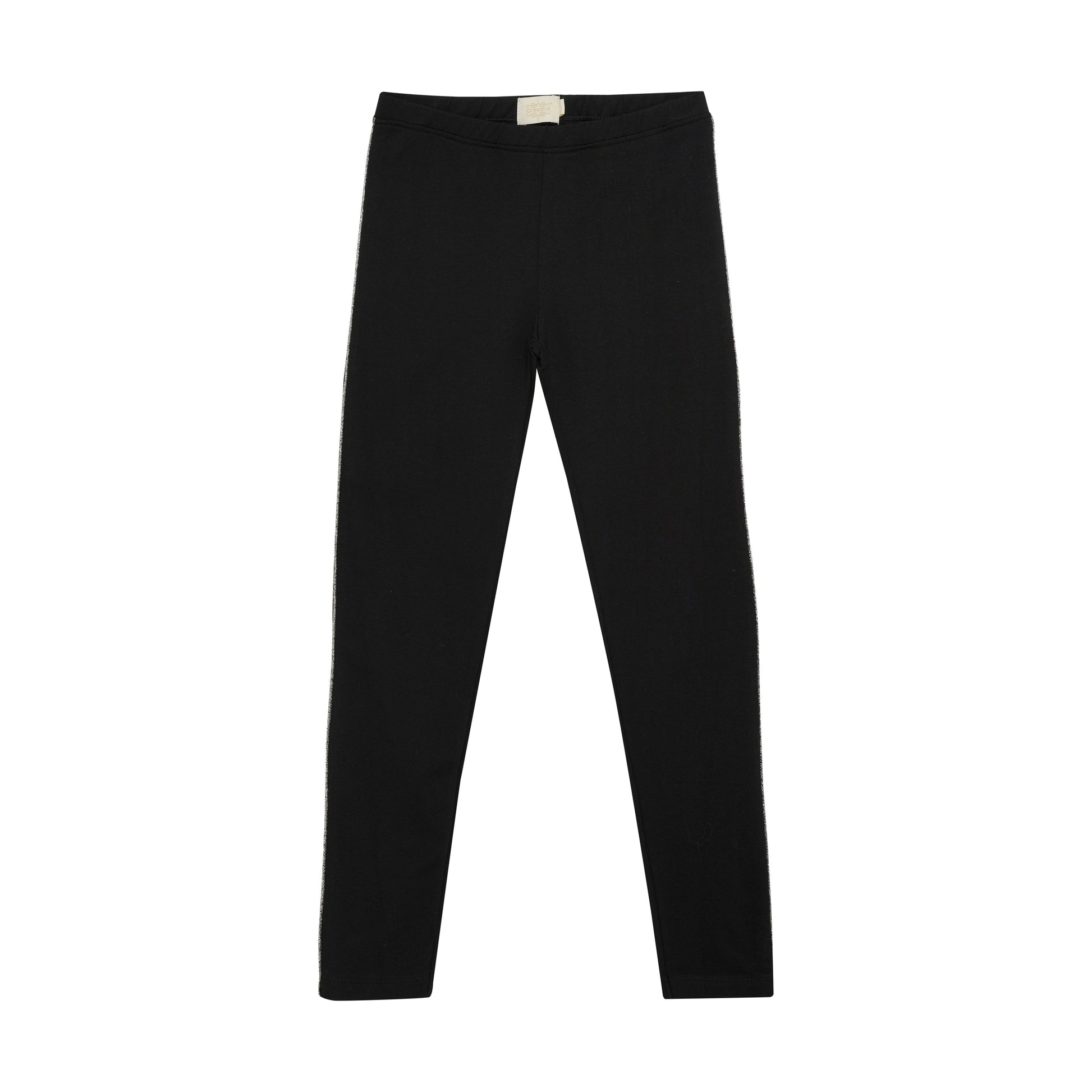 Creamie girls metallic side stripe leggings