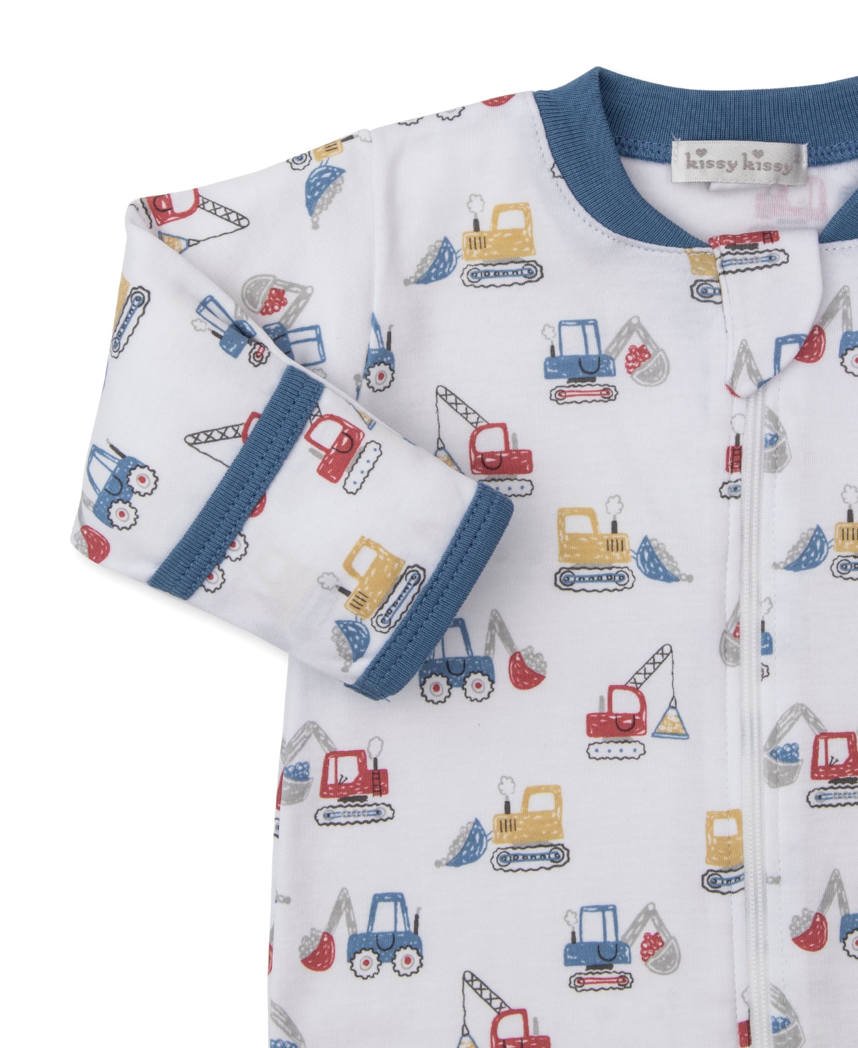 Kissy Kissy infant boy construction diggers footie