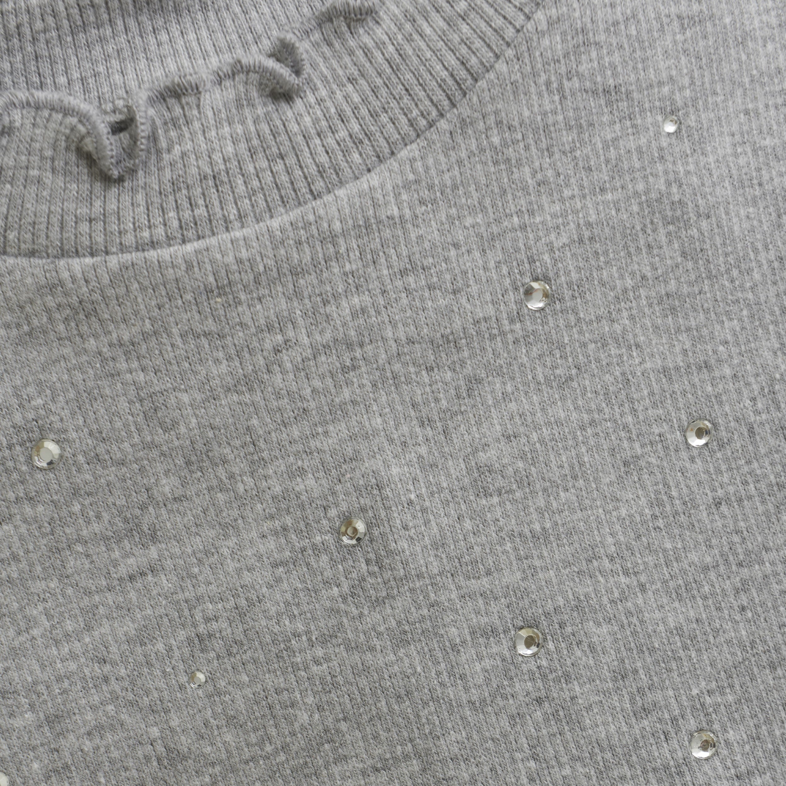 Creamie girls mock neck ribbed long sleeve top