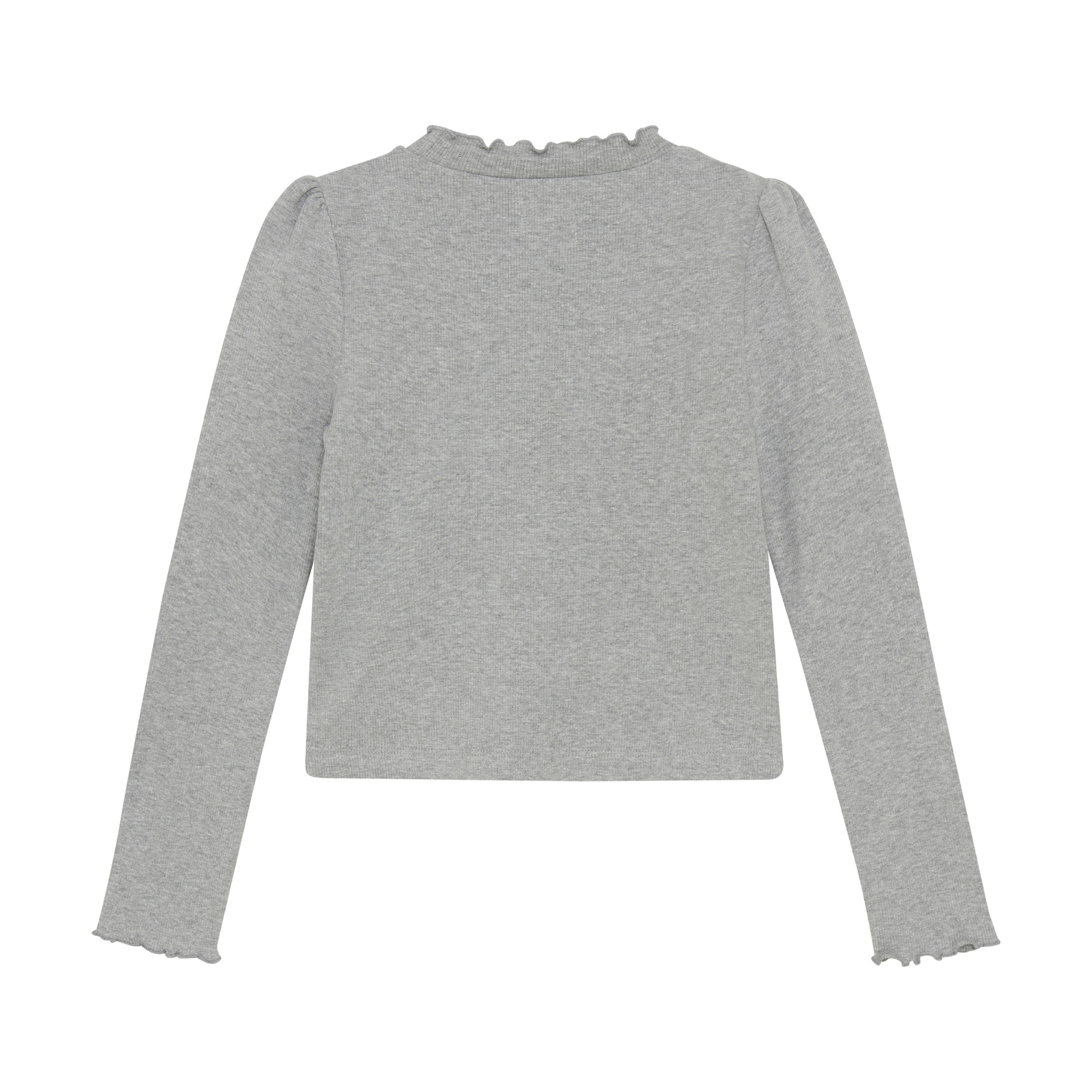 Creamie girls mock neck ribbed long sleeve top