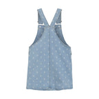 Minymo girls flower print denim jumper