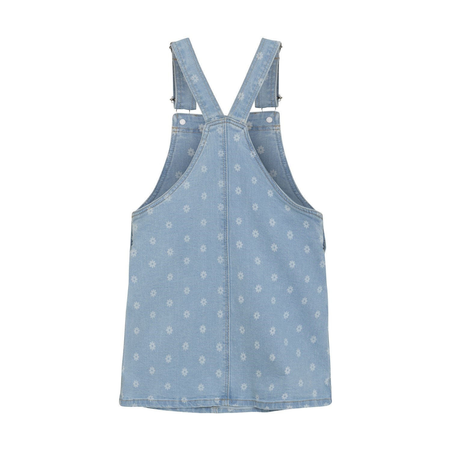 Minymo girls flower print denim jumper