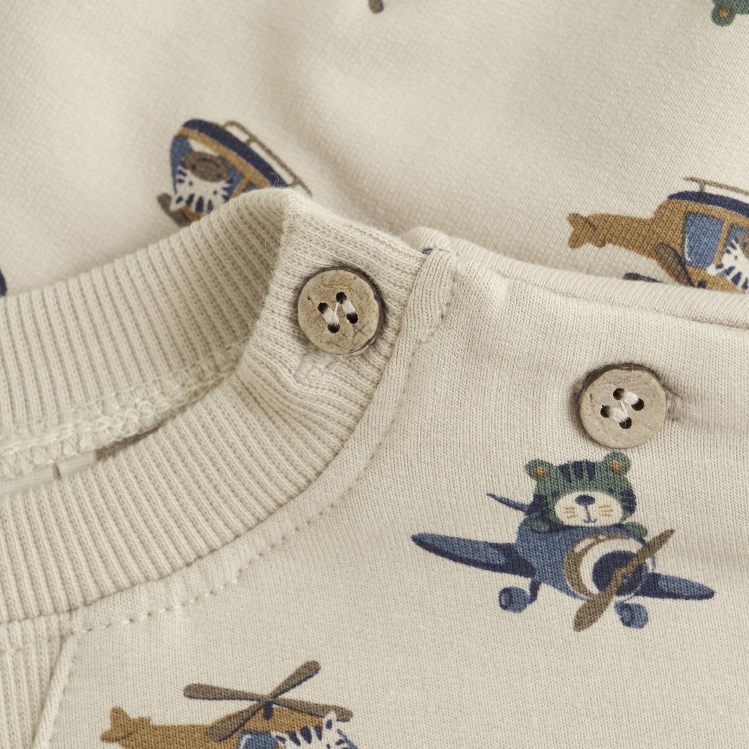 Minymo infant boy animals in airplanes print sweatshirt