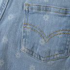 Minymo girls flower printed denim jeans