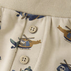 Minymo infant boy animals in airplanes print sweatpants