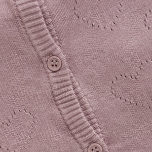 Creamie girls pointelle cardigan