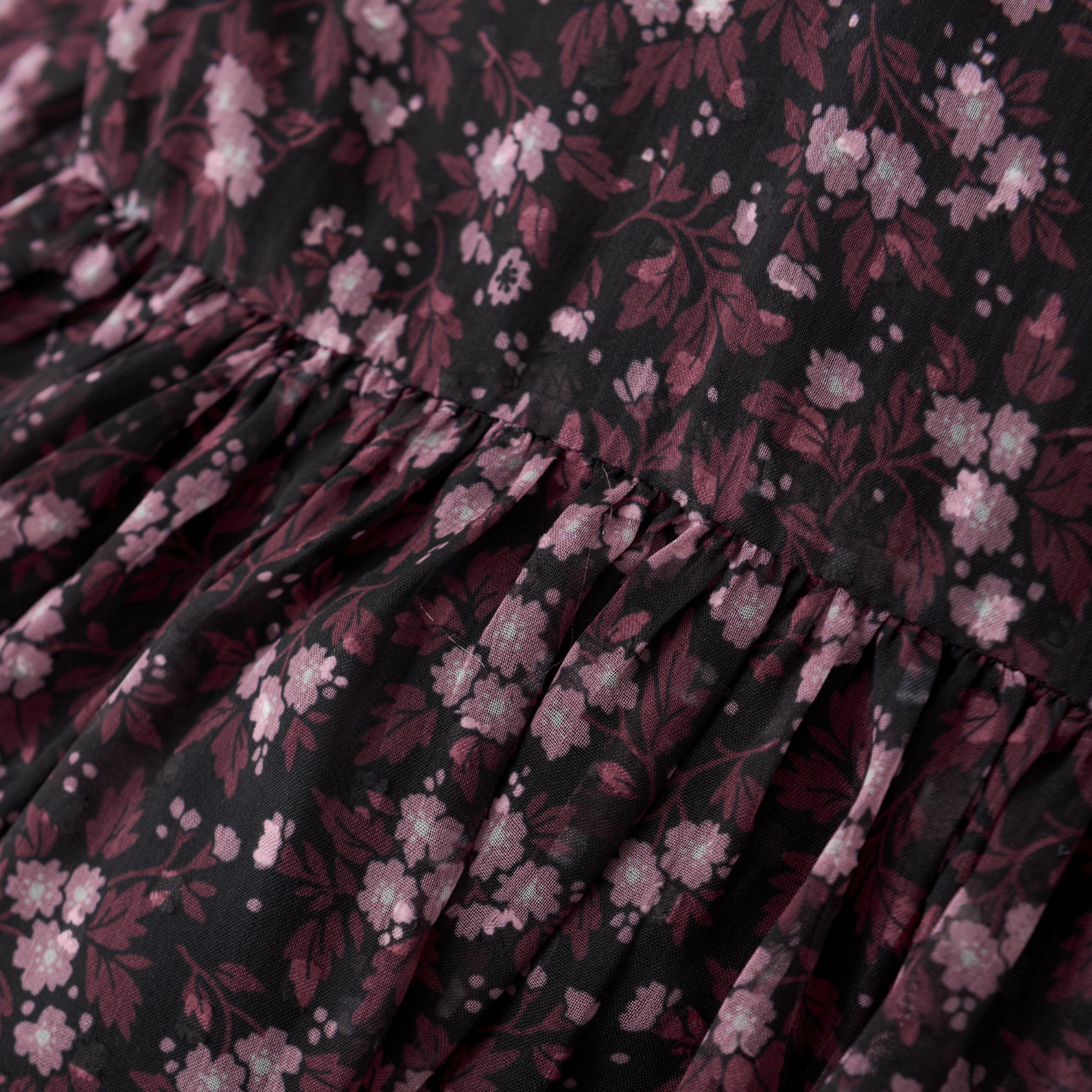 Creamie girls floral print collared dobby dress