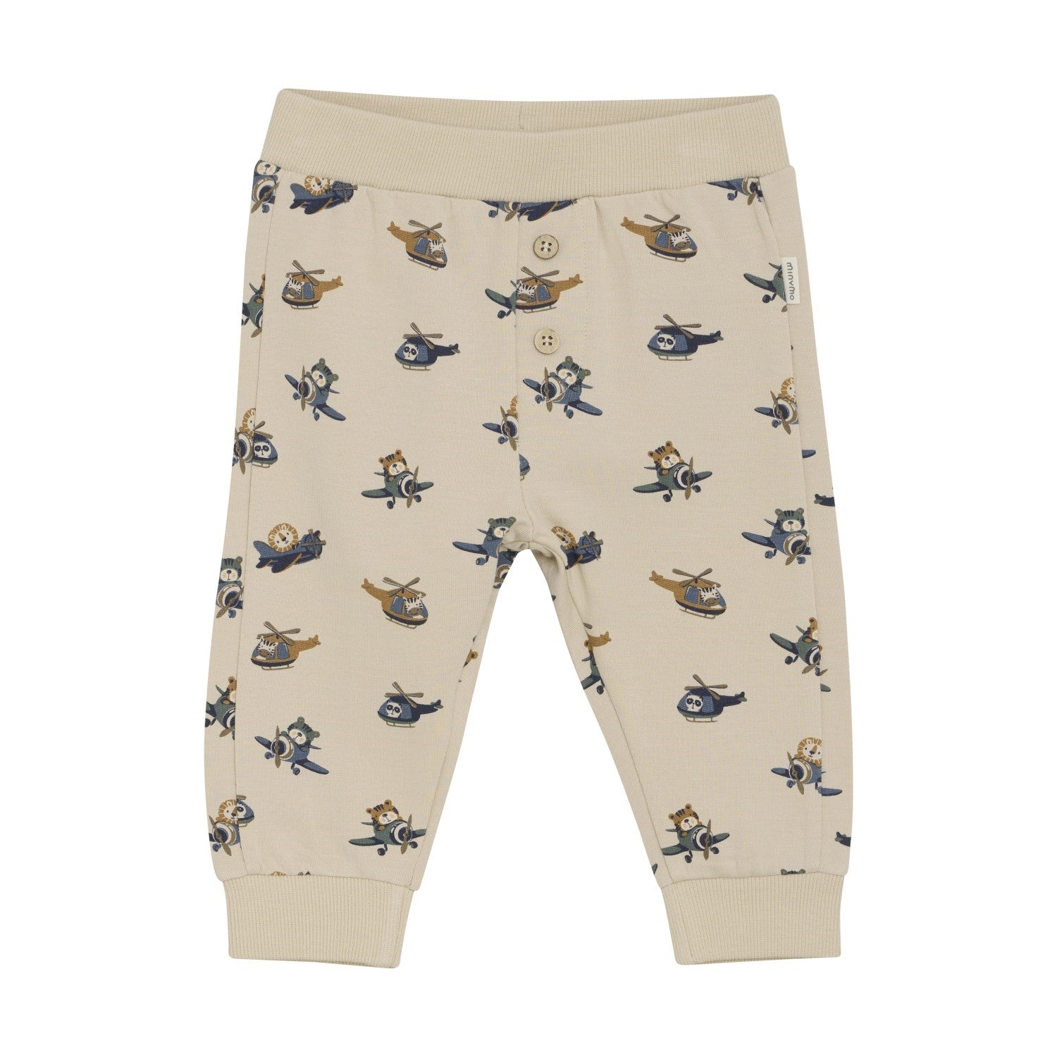 Minymo infant boy animals in airplanes print sweatpants