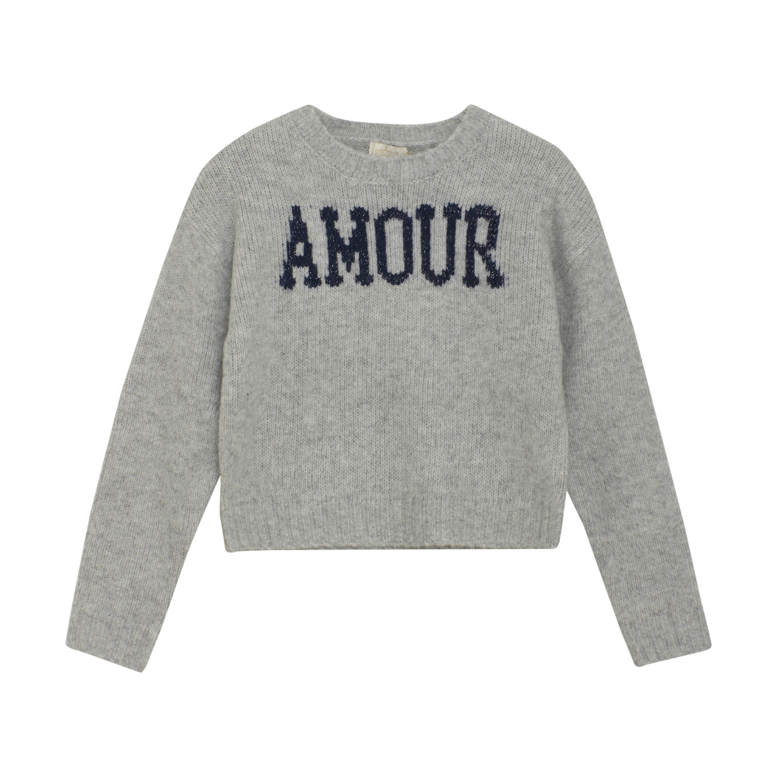 Creamie girls "amour" pullover sweater