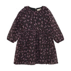 Creamie girls floral print collared dobby dress