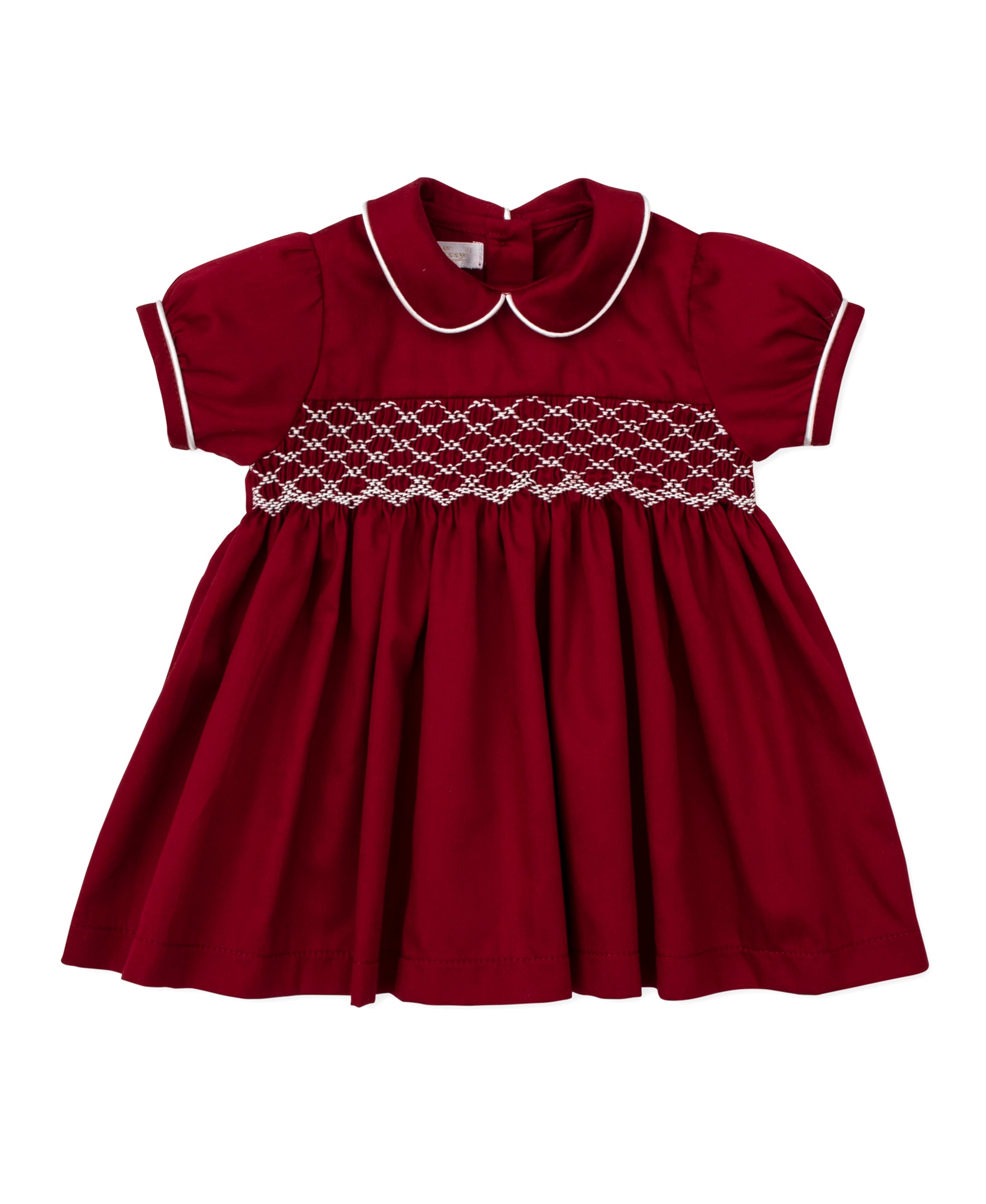 Kissy Kissy infant girl hand smocked collared dress