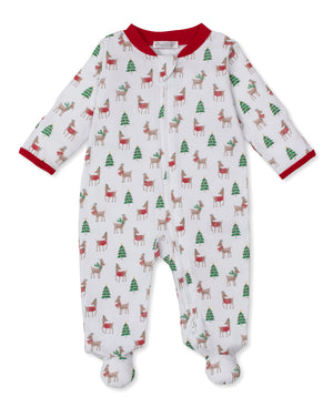 Kissy Kissy infant christmas reindeer zip footie