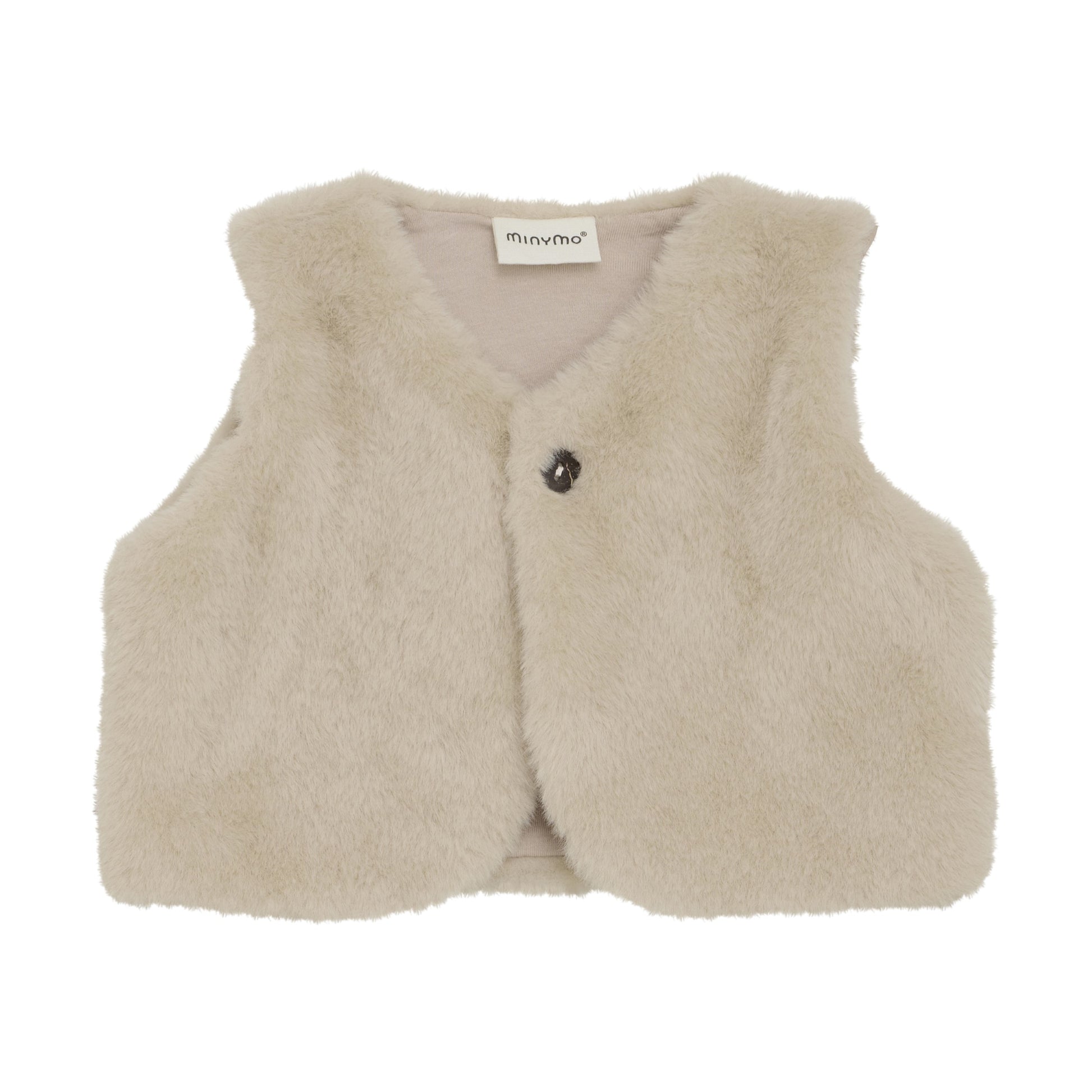 Minymo infant girl faux fur vest