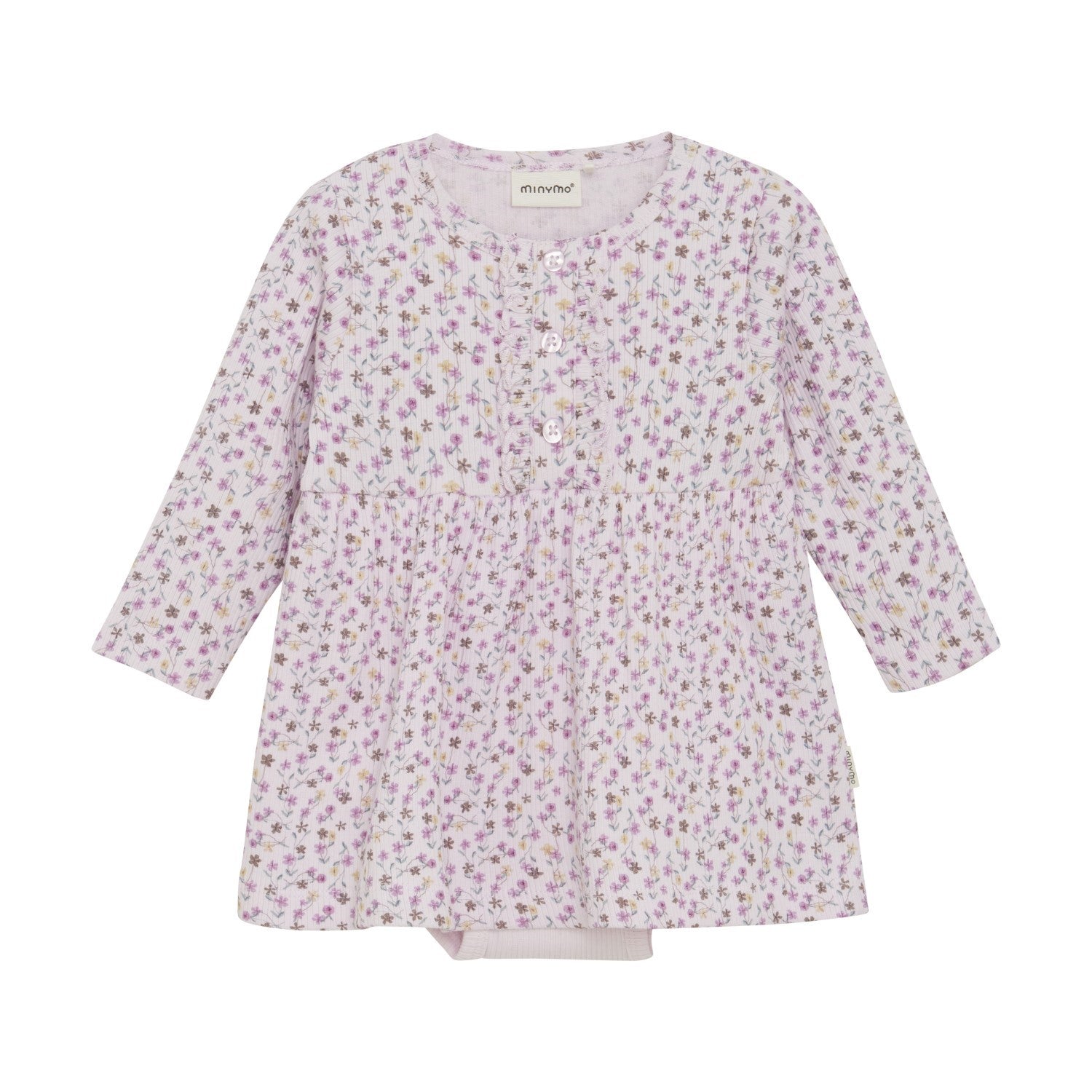 Minymo infant girl floral henley dress