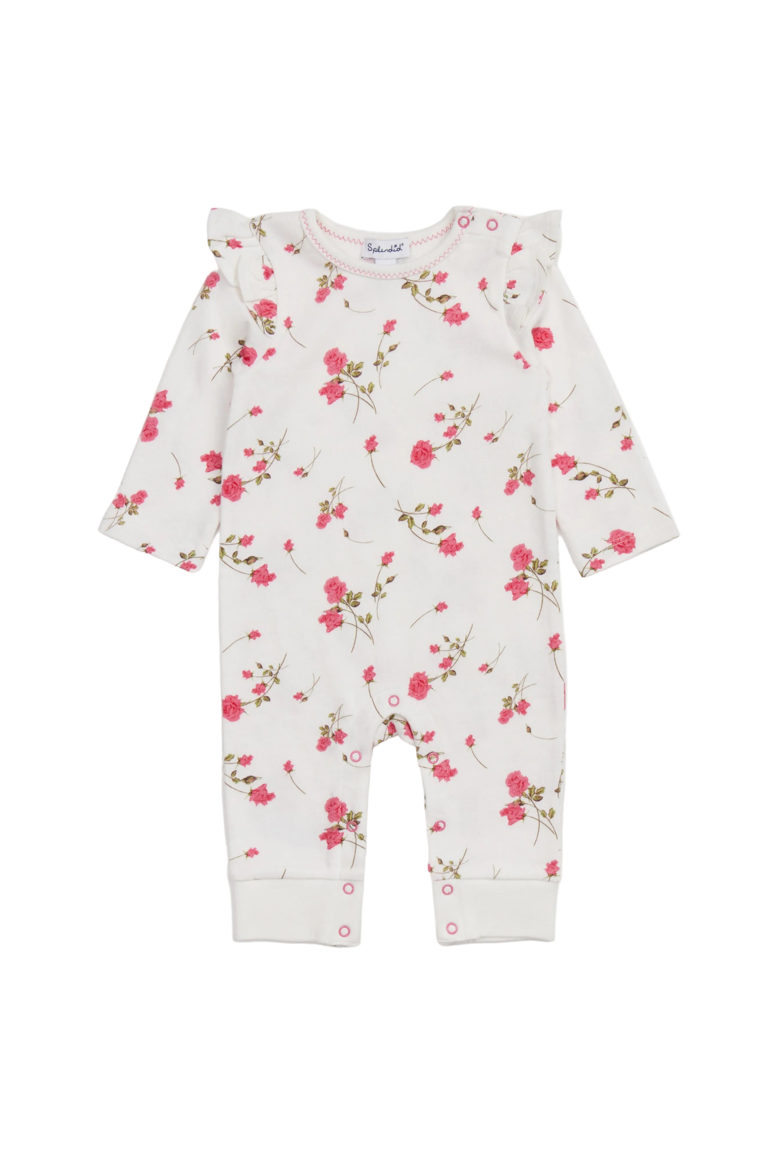 Splendid infant girl camellia rose romper