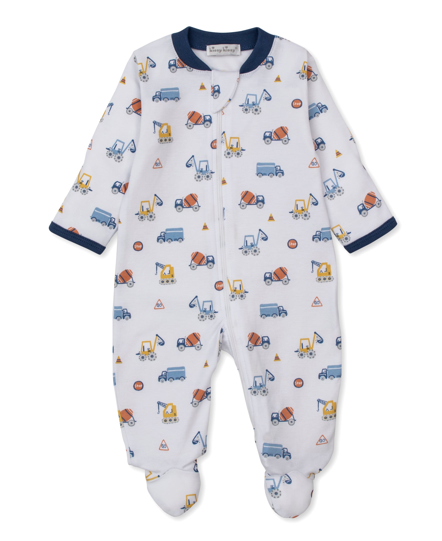 Kissy Kissy infant boy construction roadwork footie