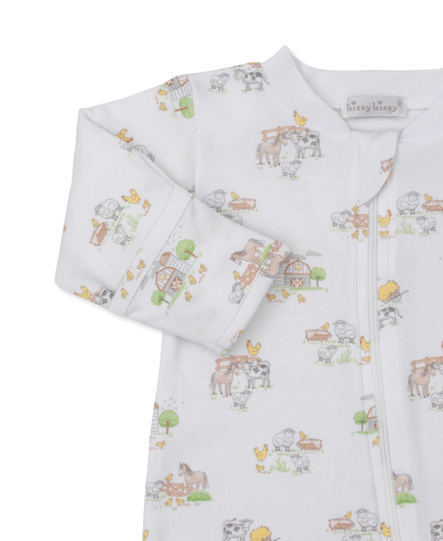 Kissy Kissy infant fun on the farm zip footie