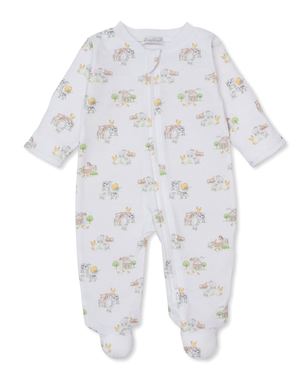 Kissy Kissy infant fun on the farm zip footie