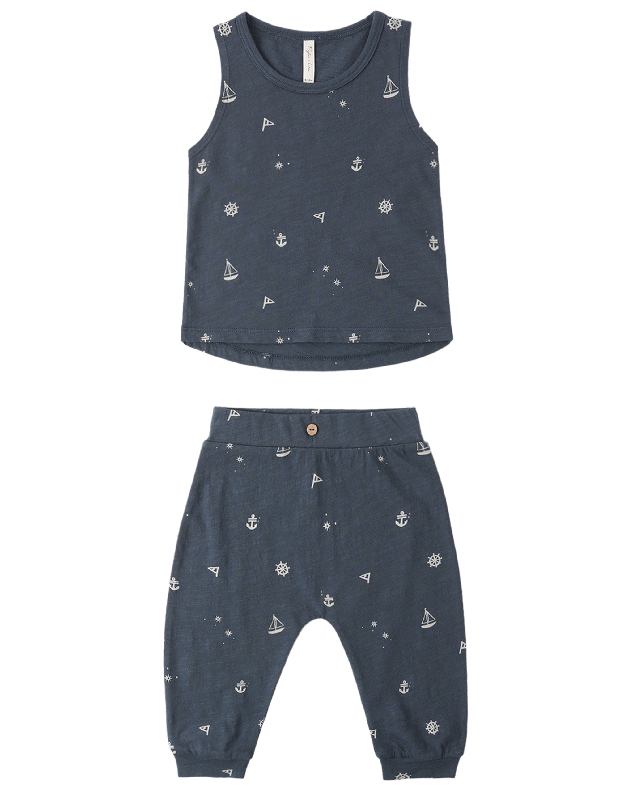 Rylee + Cru infant tank + slouch pant set