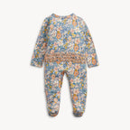 Magnetic Me infant girl flora modal ruffle footie