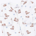 Angel Dear infant mini cowboy boots zipper footie