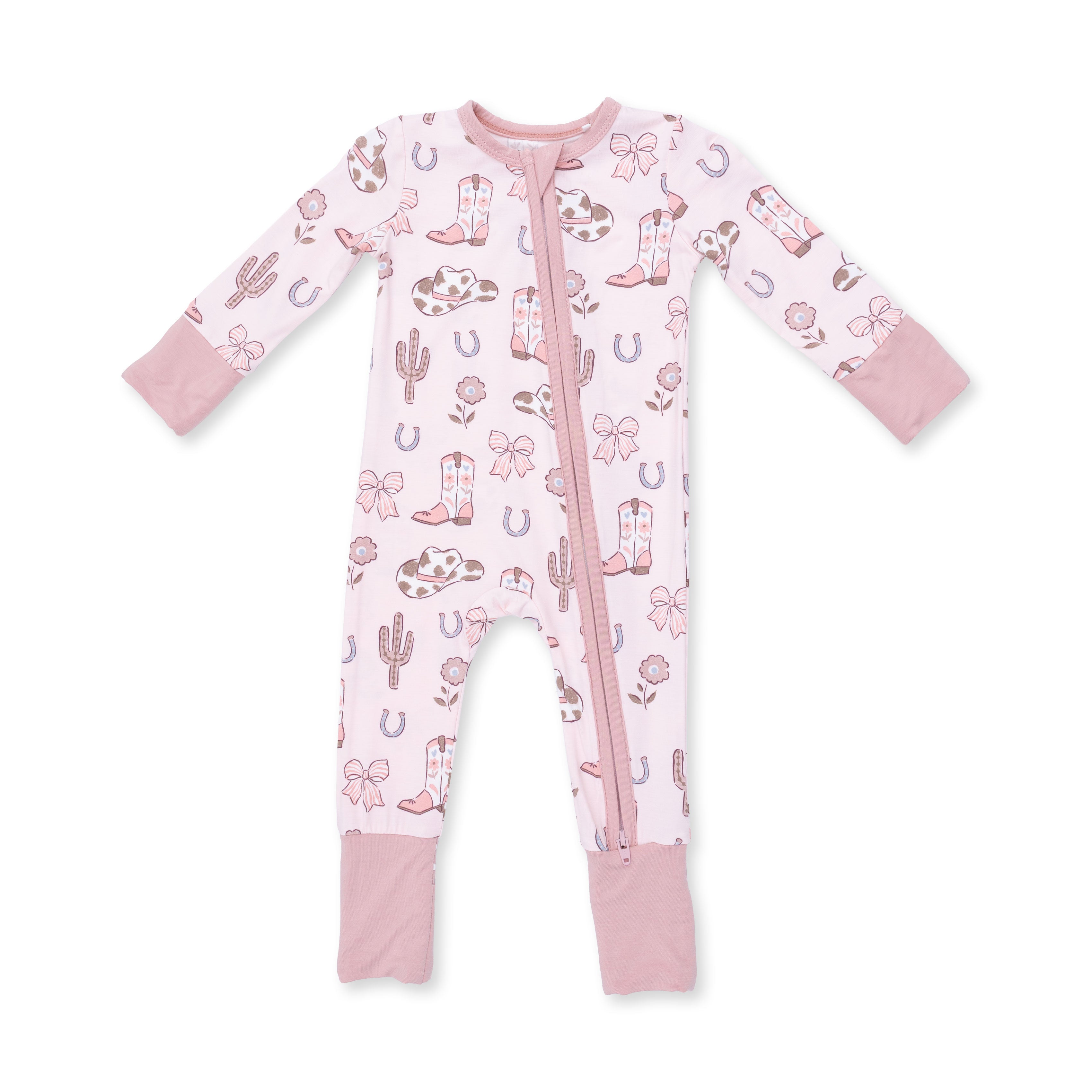 Angel Dear infant girl boots & bows convertible romper