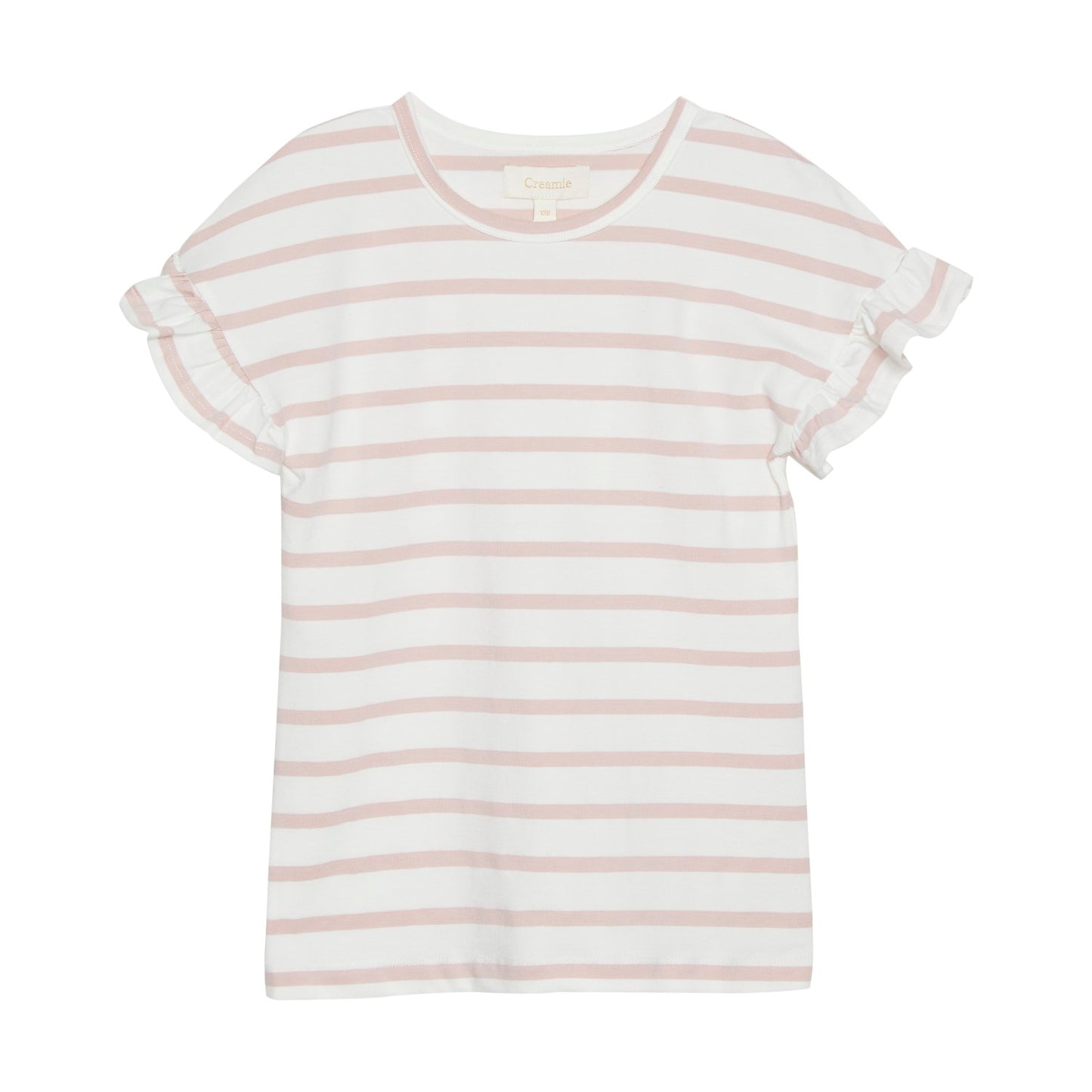 Creamie girls stripe short sleeve tee
