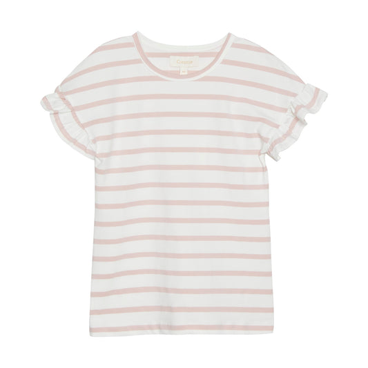 Creamie girls stripe short sleeve tee