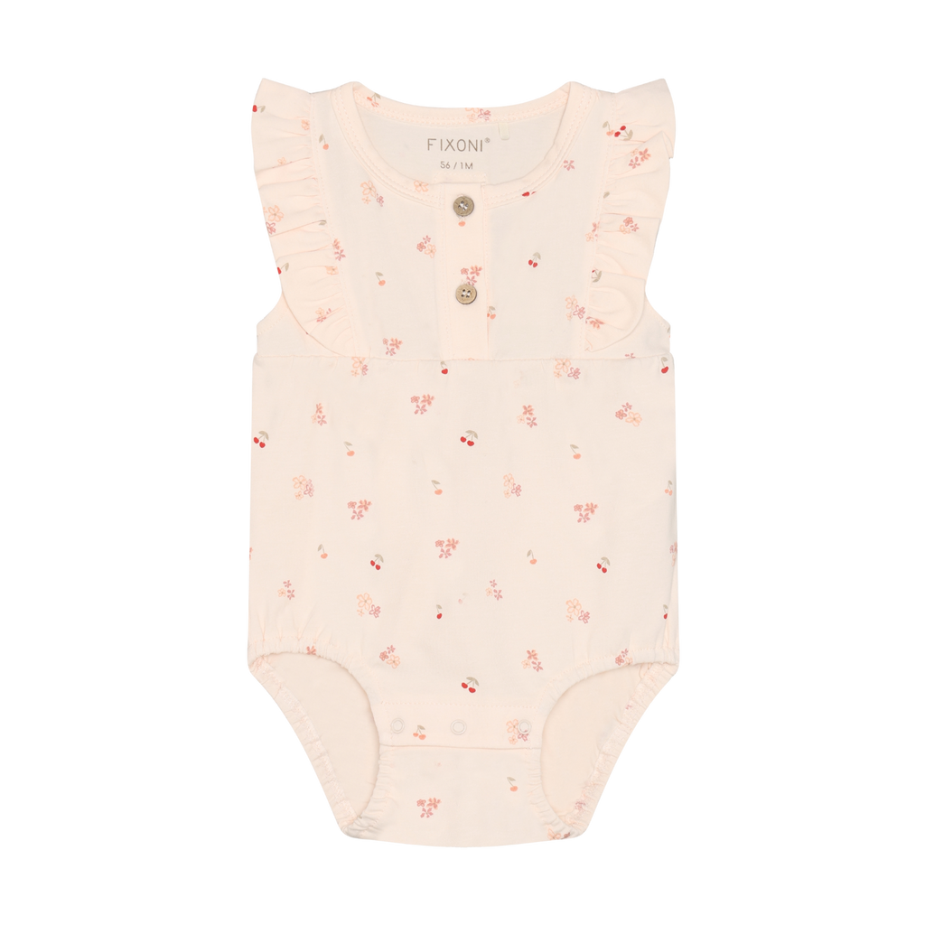 Fixoni infant girl cherry blossom print romper